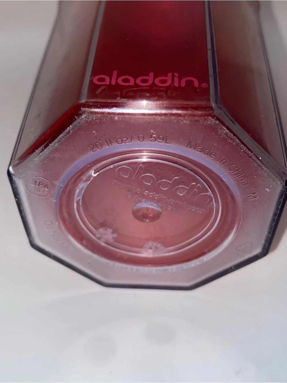Aladdin To Go Tumbler Cup Red Clear Lid 20oz